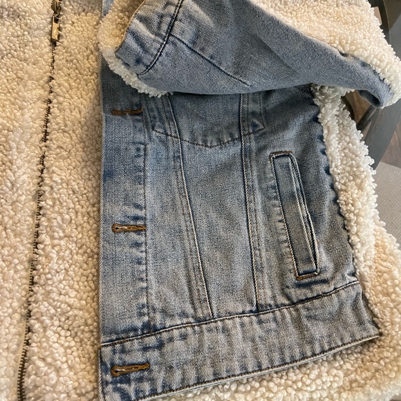 BLANKNYC Mixed Media Sherpa Faux-Fur Shell Jacket Oversized Fit Sz XS - Picture 7 of 16